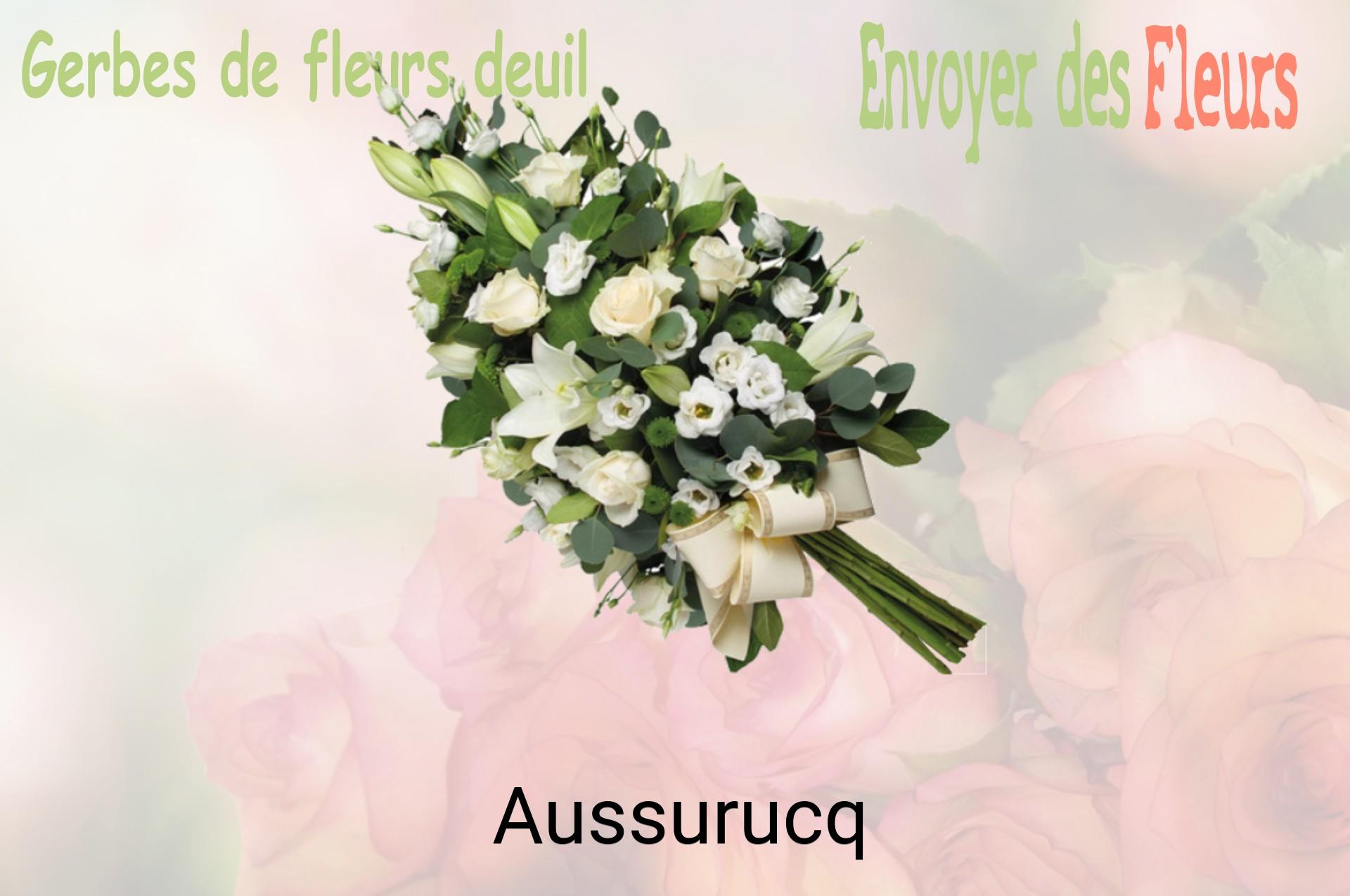 Gerbe de fleurs de deuil livrée à Aussurucq